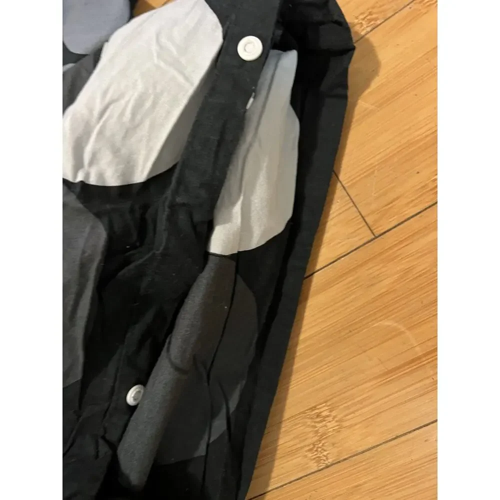 Vintage IKEA SMORBOLL Duvet Cover Full size Black Gray Polka Dots New NWOP